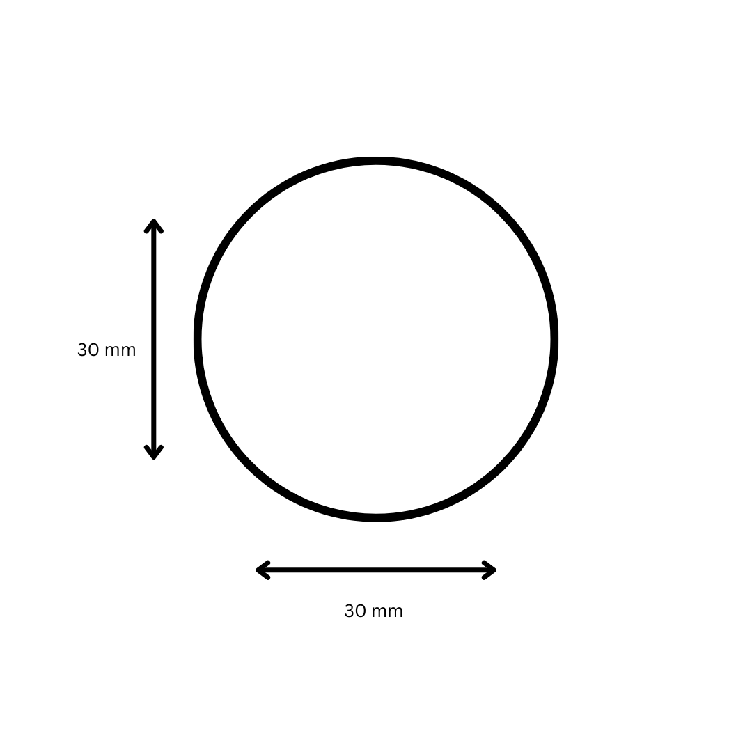 Polyprop Round 30mm x 30mm - 1 Across - 1000 Labels