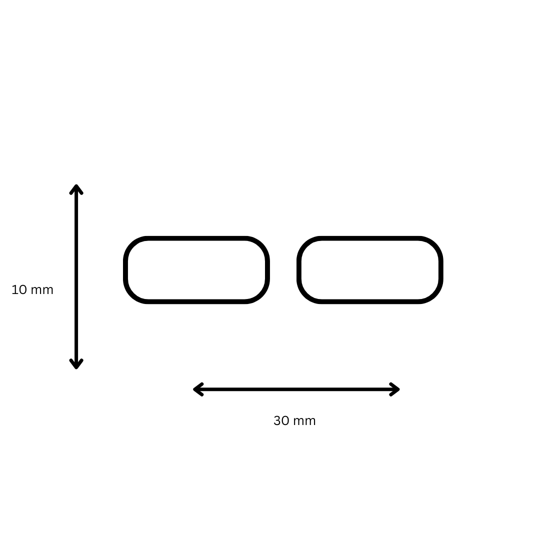 Polyprop 30mm x 10mm - 2 Across - 5000 Labels