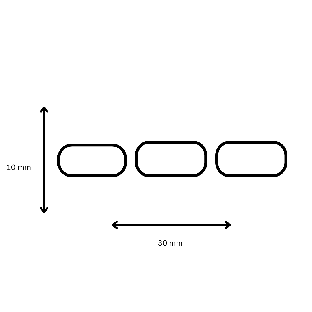 Polyprop 30mm x 10mm - 3 Across - 5000 Labels