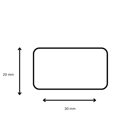 Polyprop Clear overlay 30mm x 20mm - 1 Across - 1000 Labels