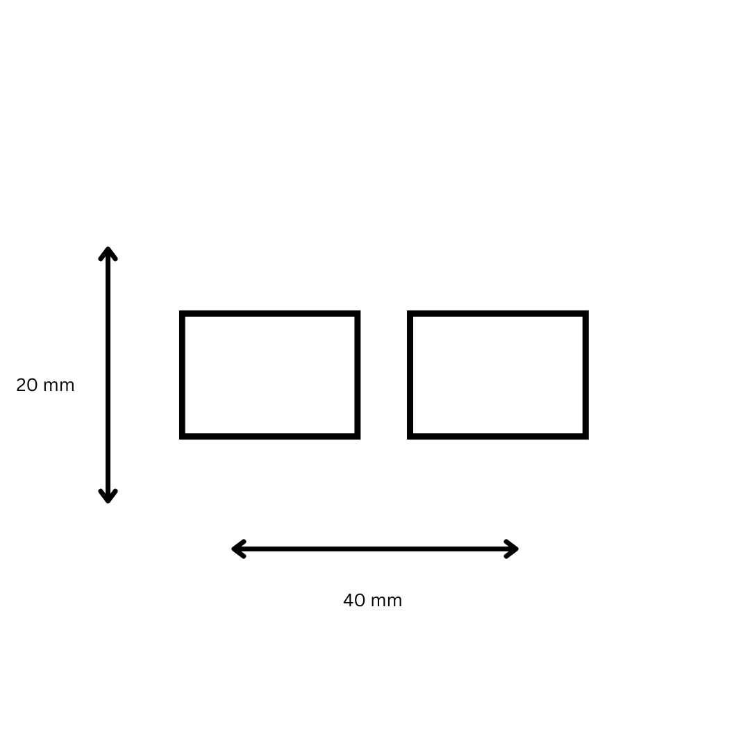 Polyprop 40mm x 20mm - 2 Across - 2000 Labels