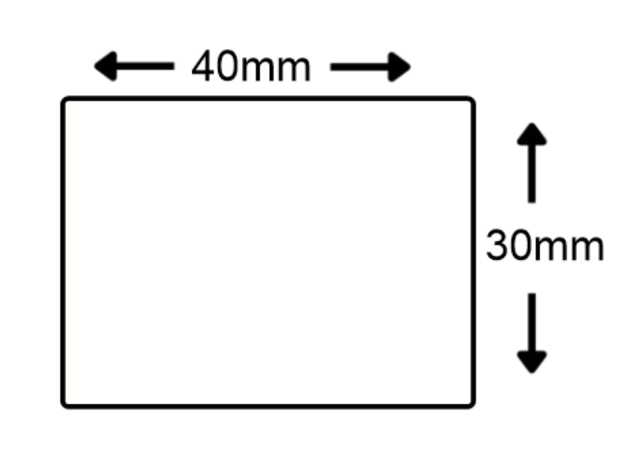 Direct Thermal 40mm x 30mm