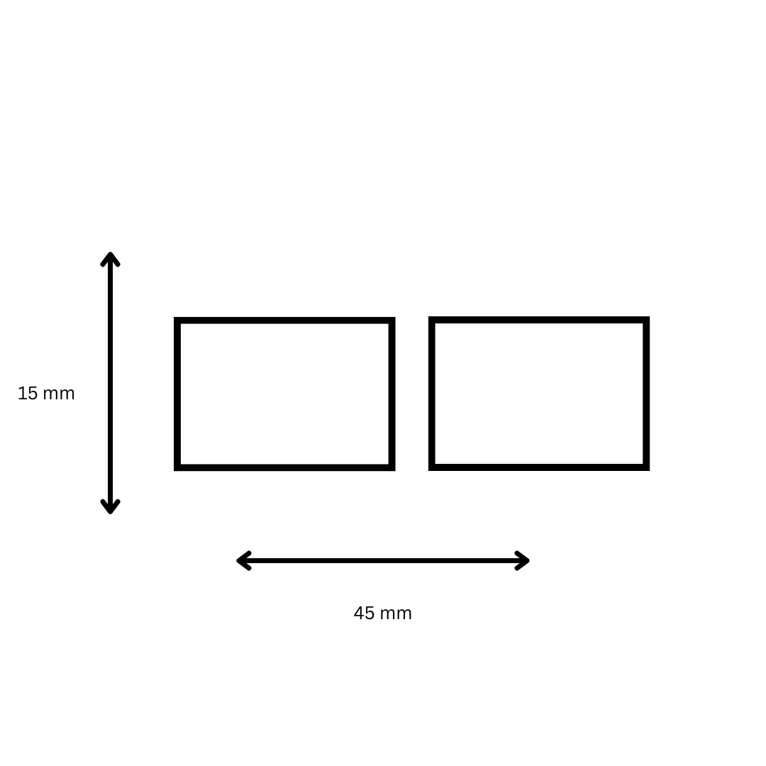 Polyprop  45mm x 15mm - 2 Across - 2000 Labels