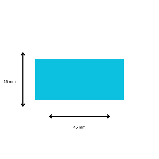 Polyprop Blue Coated 45mm x 15mm - 1 Across - 1000 Labels
