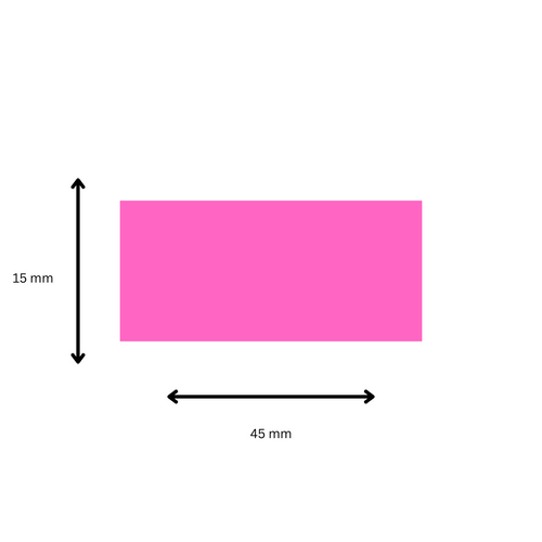 Polyprop Pink Coated 45mm x 15mm - 1 Across - 1000 Labels