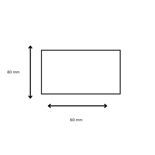 Polyprop 60mm x 80mm - 1 Across - 1000 Labels