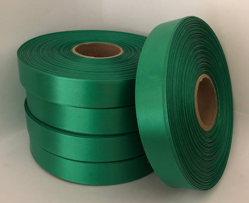 25mm x 100m Emerald Green Polysatin