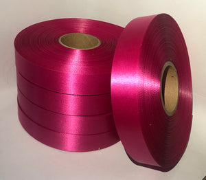 25mm x 100m Cerise Pink Polysatin