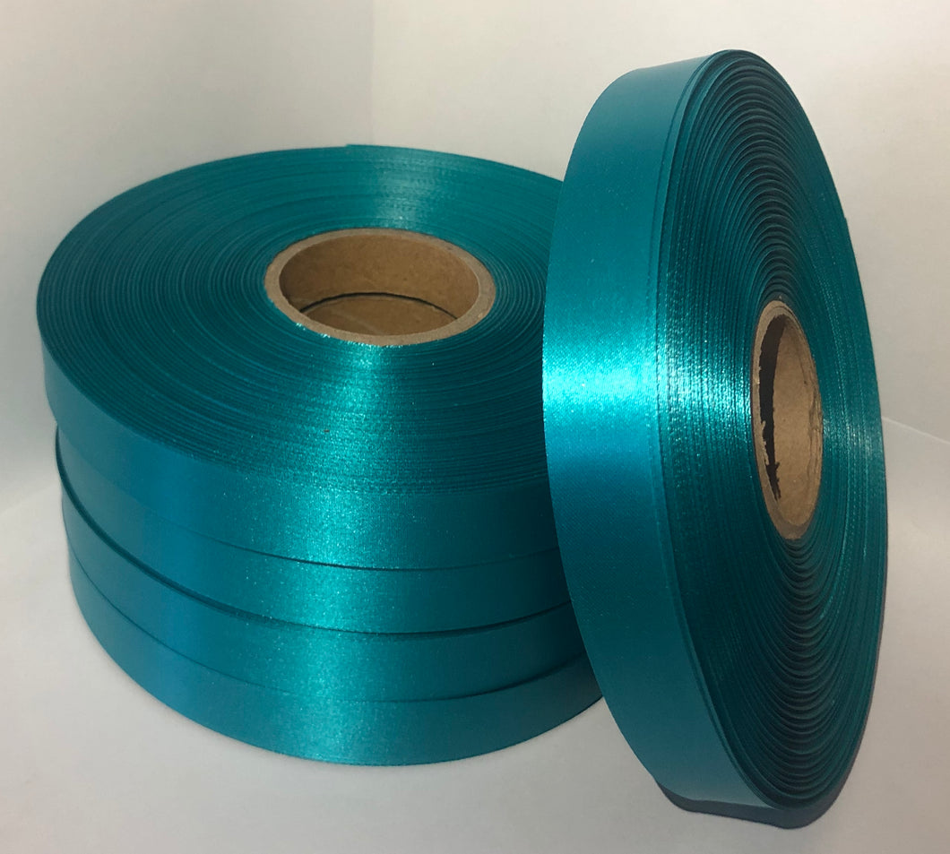15mm x 100m Turquoise Polysatin