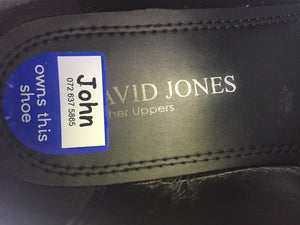 Blue Shoe Labels