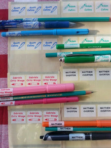 Wrap Around Pen & Pencil Labels 2K 3 Across